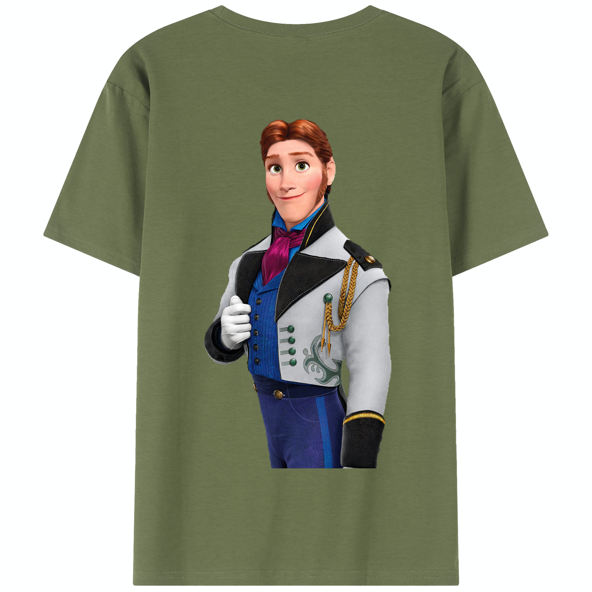 （画像用） アナと雪の女王 アンナ エルサ Frozen Anna Elsa 綿100％半袖Tシャツ（背面プリント）